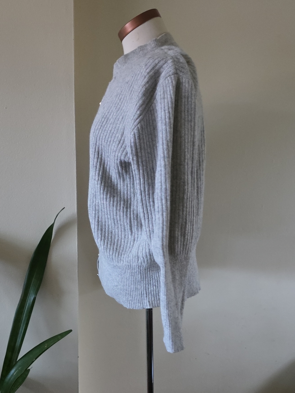 Vintage RINO ROSSI Knit Lambswool & Rabbit Hair Angora Puff Sleeve Cardi - S - Picture 13 of 14